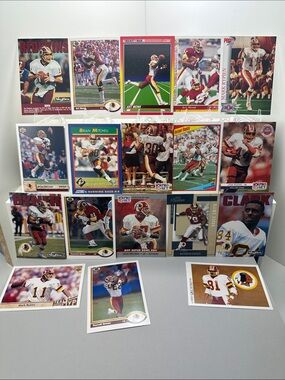 Redskins legends lot of 18 Art Monk/Rypien/Theismann/Williams/Riggins/Green